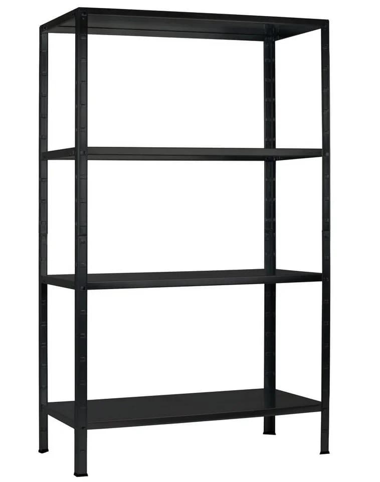 SCHULTE Regalwelt Steckregal 4 Böden Schwarz 180x100x40 cm - Bild 2