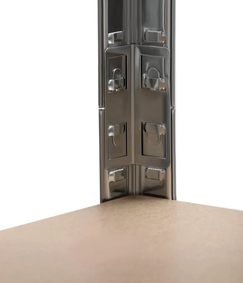 SCHULTE Regalwelt Schwerlastregal Stecksystem 5 MDF Böden verzinkt - Bild 5
