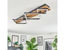 hofstein Deckenleuchte LED Metall/Kunststoff Schwarz/Weiß Holzoptik Modern Bild 1