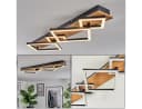 hofstein Deckenleuchte LED Metall/Kunststoff Schwarz/Weiß Holzoptik Modern Bild 2