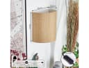 hofstein Wandleuchte Boho-Design Metall/Bast Schwarz/Natur E27 Bild 4