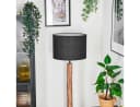 hofstein Stehlampe Skandinavisch Holz/Metall Stoffschirm E27 Bild 1