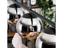 hofstein Pendelleuchte Metall/Glas Schwarz/Chrom/Rauchfarben 4x E14 Bild 3
