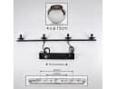 hofstein Pendelleuchte Metall/Glas Schwarz/Chrom/Rauchfarben 4x E14 Bild 5