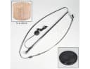 hofstein Bogenlampe Stehlampe Metall Rattan Schwarz Chrom Natur Bild 5