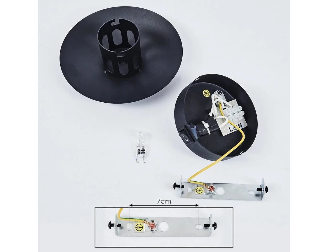 hofstein Wandleuchte »Godo« Schwarz Metall LED Industrial - Bild 5