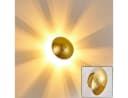 hofstein Wandleuchte »Godo« Wandlampe Runde Metall Gold Bild 2