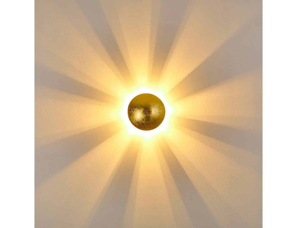 hofstein Wandleuchte »Godo« Wandlampe Runde Metall Gold - Bild 3
