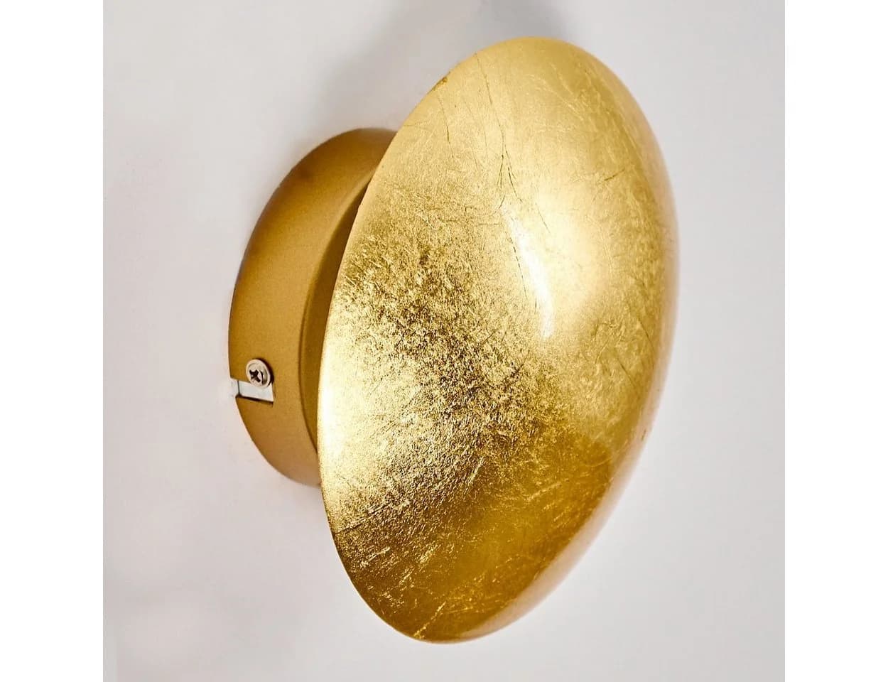 hofstein Wandleuchte »Godo« Wandlampe Runde Metall Gold - Bild 5