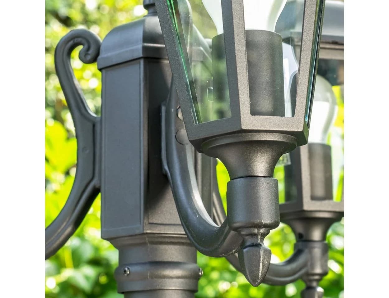 hofstein Außen-Stehlampe »Parco« Kandelaber 3-armig E27 IP44 Schwarz - Bild 5