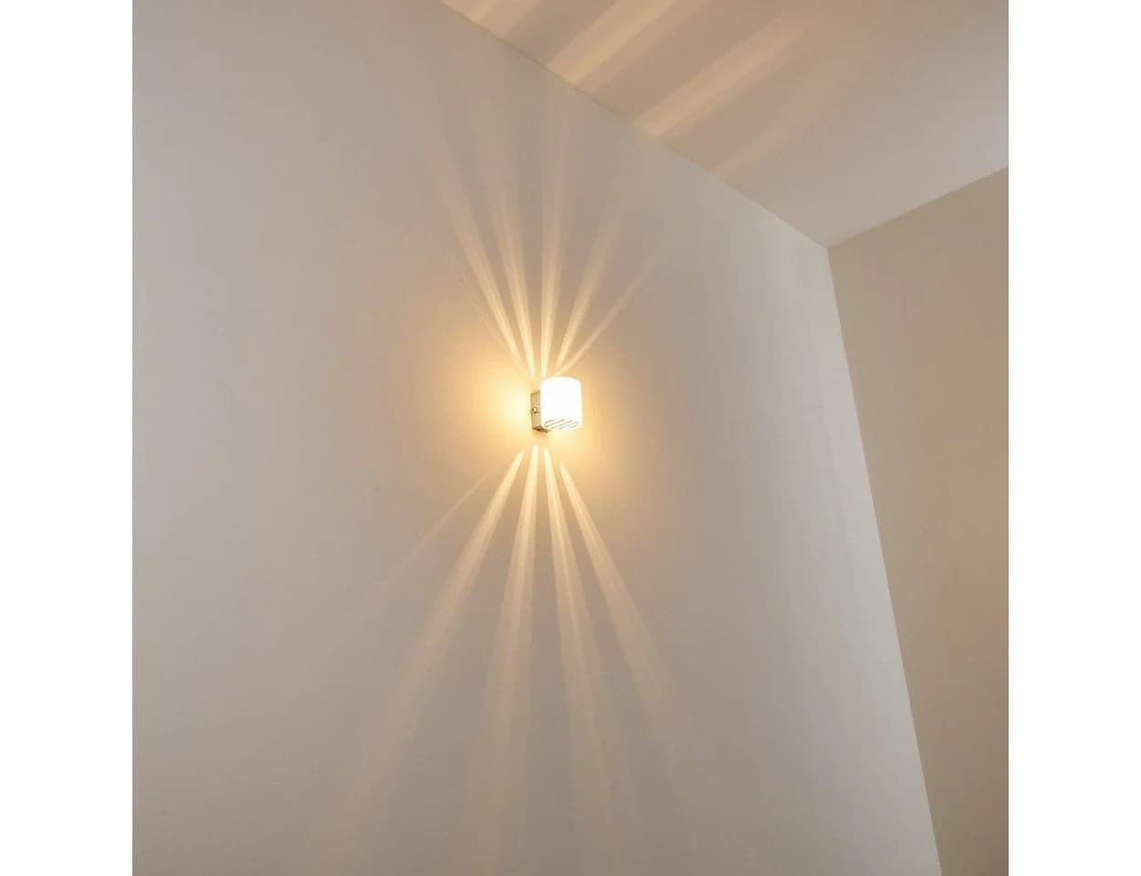 hofstein Wandleuchte Hers Weiß/Nickel-Matt Modern - Bild 5
