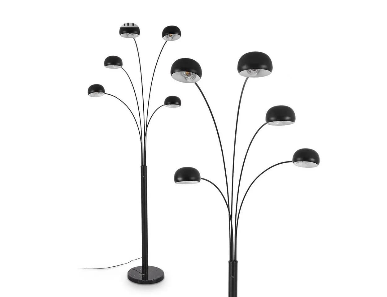 hofstein Stehlampe Suio Marmor Metall Schwarz/Weiß E14 - Bild 3
