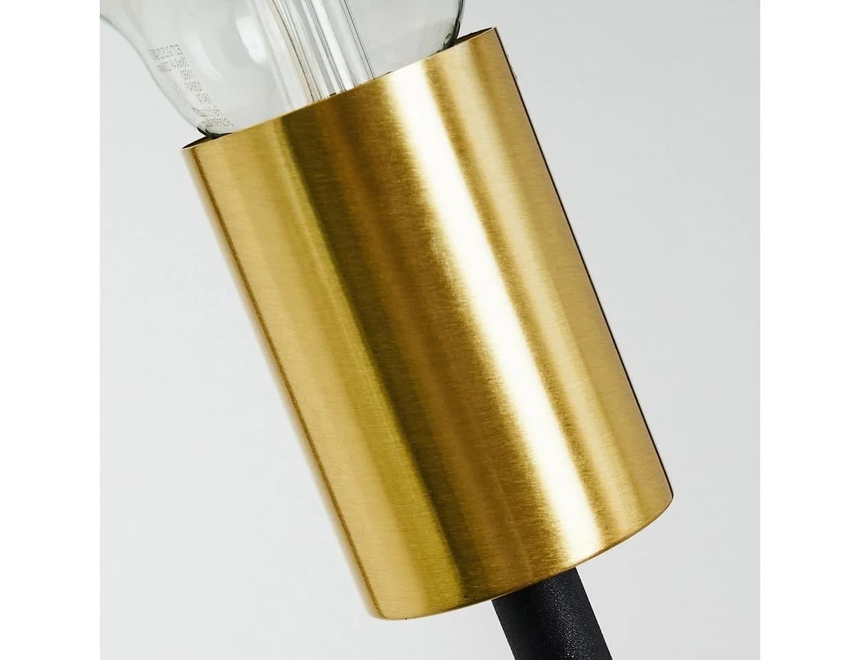hofstein Stehlampe »Avola« Schwarz Messing Industrial Look E27 - Bild 3