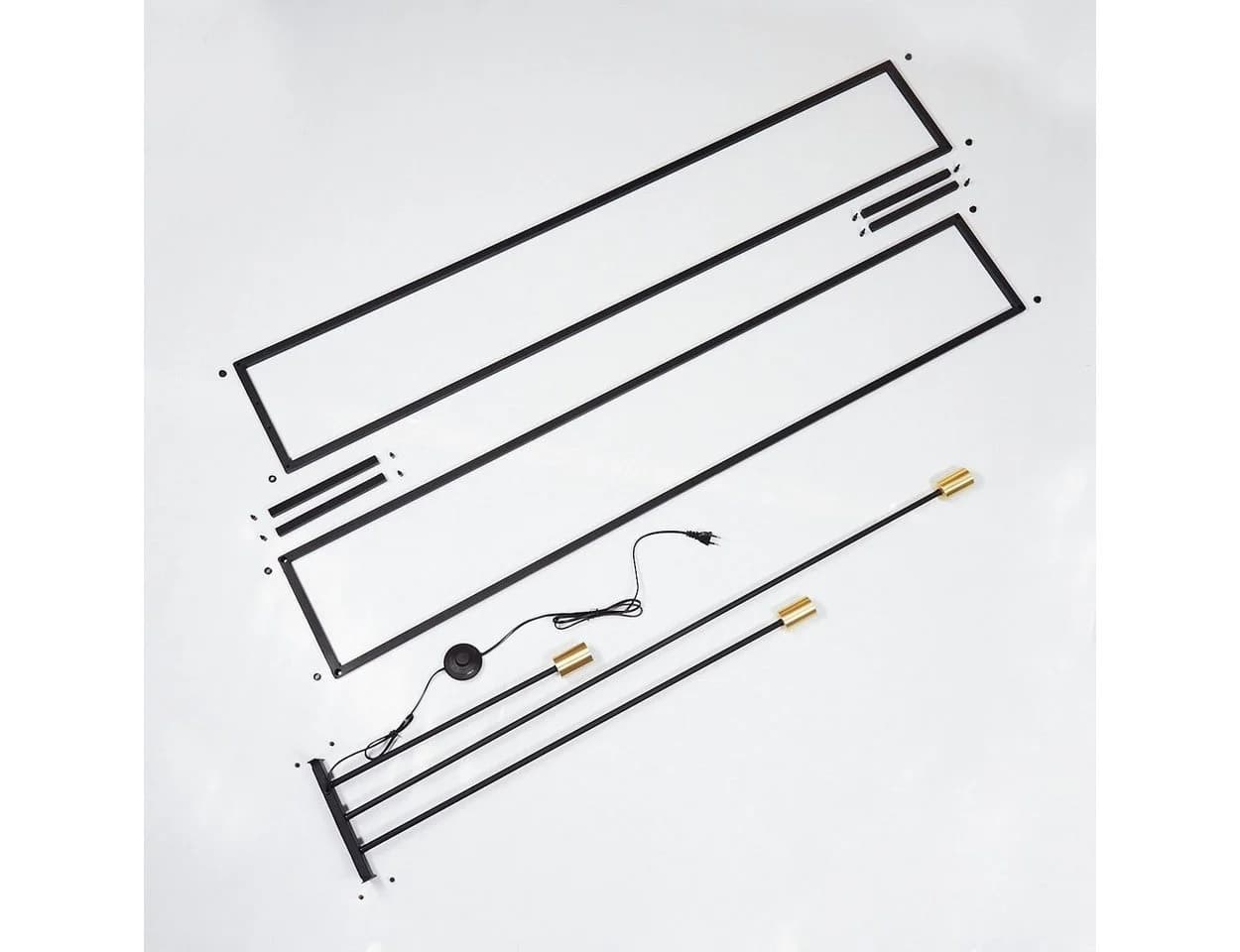 hofstein Stehlampe »Avola« Schwarz Messing Industrial Look E27 - Bild 5