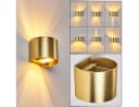 hofstein Wandleuchte Up Down Wand Lampe Gold Aluminium Modern Bild 2