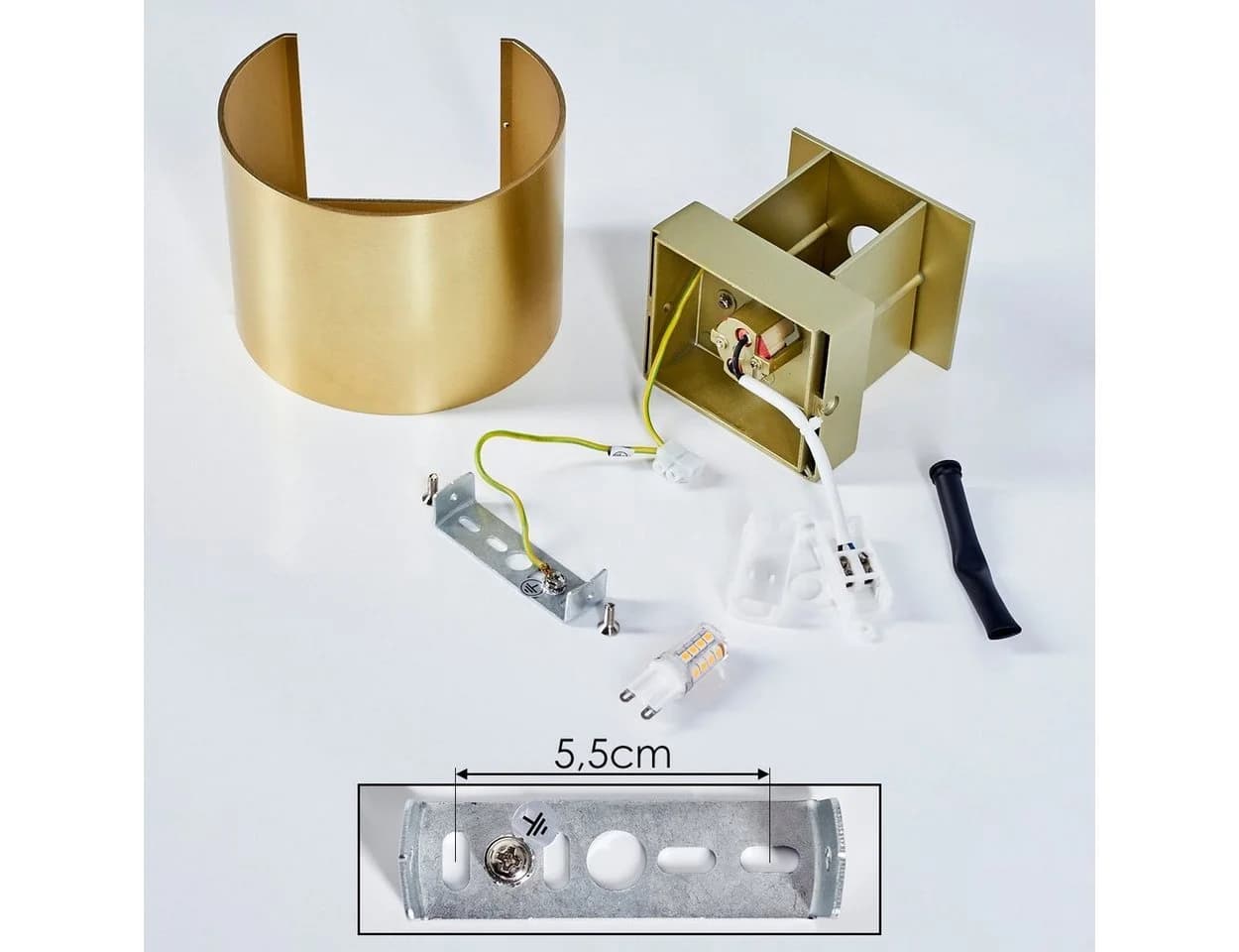 hofstein Wandleuchte Up Down Wand Lampe Gold Aluminium Modern - Bild 5