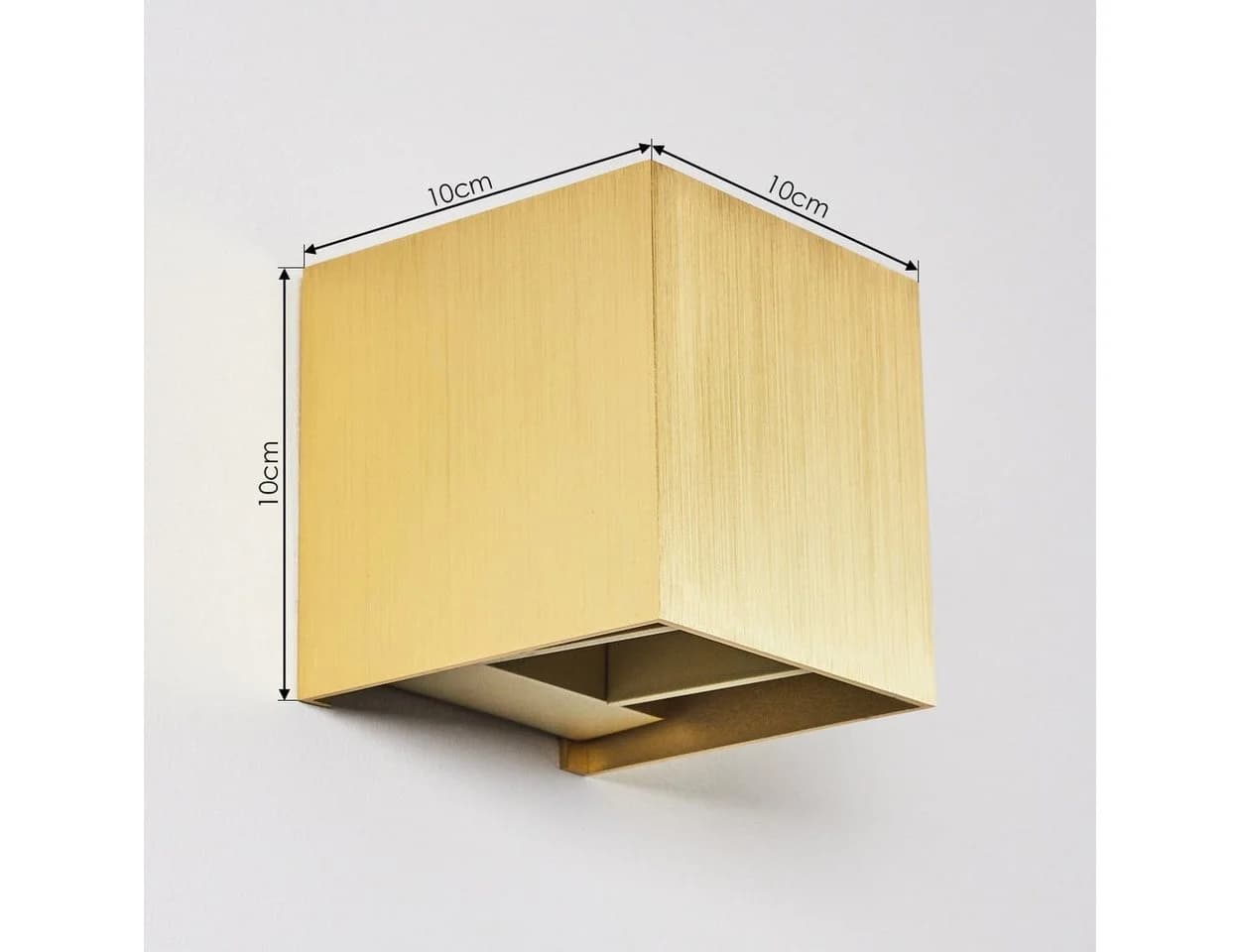 hofstein Wandleuchte Gold Aluminium Modern Dimmbar - Bild 4