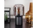 hofstein Tischleuchte Retro Schwarz Rauchglas Metall Bild 1