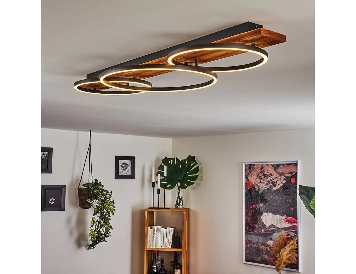 hofstein LED Deckenleuchte Modern Braun Schwarz Weiß - Bild 2