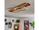 hofstein Deckenleuchte Modern LED Holz Braun/Schwarz/Weiß Bild 2
