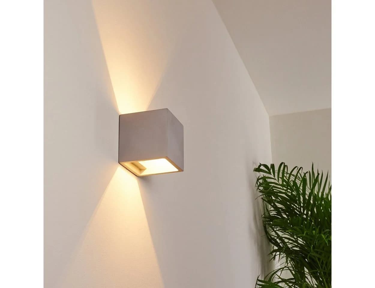 Hofstein Alli Moderne Wandleuchte aus Beton in Grau mit Up & Down-Lichteffekt - Bild 3