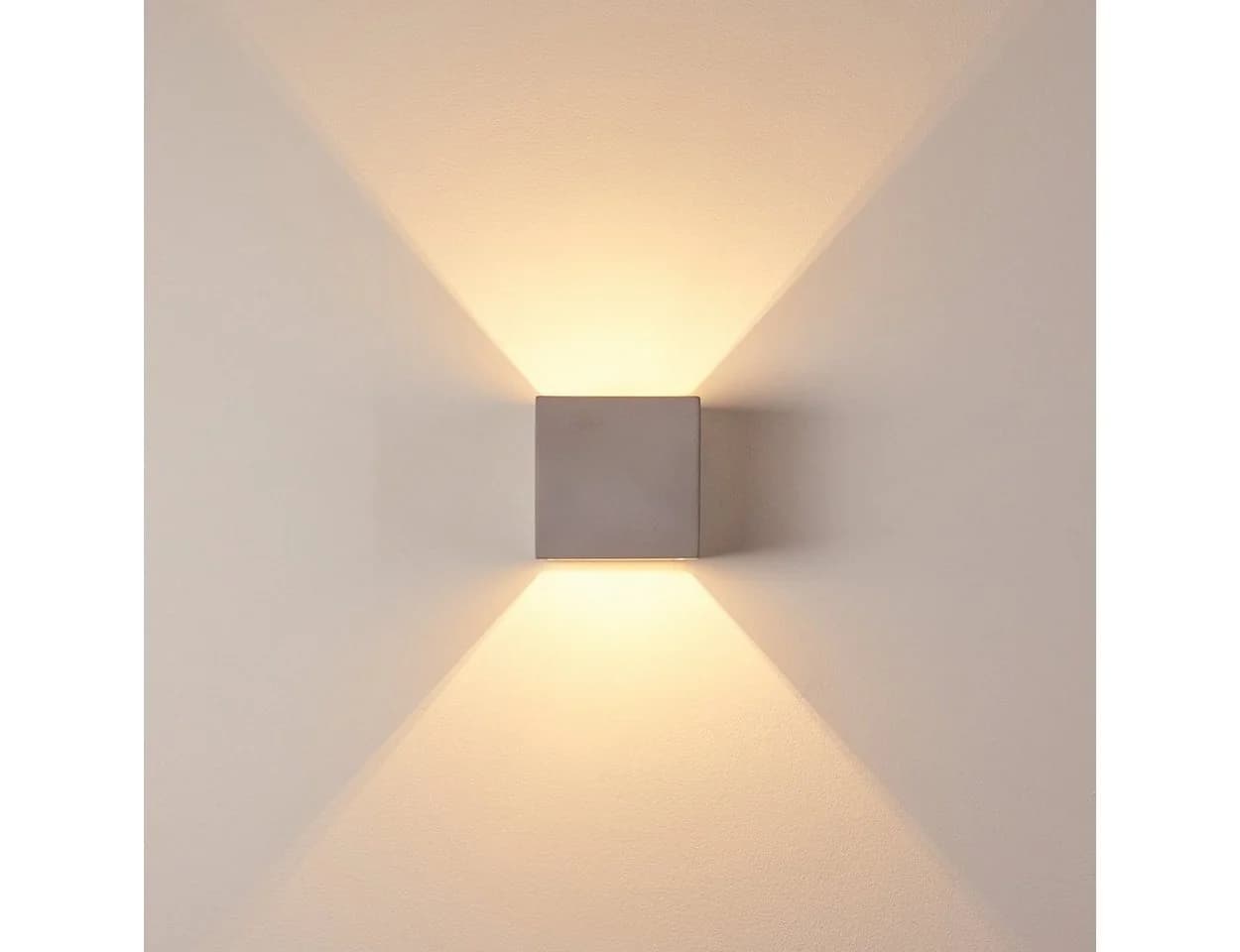 Hofstein Alli Moderne Wandleuchte aus Beton in Grau mit Up & Down-Lichteffekt - Bild 5