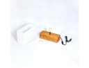 hofstein Tischleuchte Boho Lese Lampe Holz/Stoff weiß Bild 5
