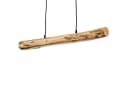 hofstein Pendelleuchte Licata Schwarz/Natur Holz Metall Dimmbar LED Bild 2