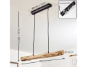 hofstein Pendelleuchte Licata Schwarz/Natur Holz Metall Dimmbar LED Bild 3