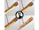 hofstein Pendelleuchte Licata Schwarz/Natur Holz Metall Dimmbar LED Bild 5