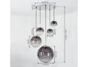 hofstein Hängeleuchte Arola Chrom Rauchglas E27 5-flammig Bild 4