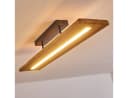 hofstein Deckenleuchte Volano Dimmbar Holz Metall Grau Bild 5