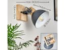 hofstein Wandleuchte Cotes verstellbar Wandlampe Metall/Holz Retro Bild 3