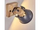 hofstein Wandleuchte Cotes verstellbar Wandlampe Metall/Holz Retro Bild 5