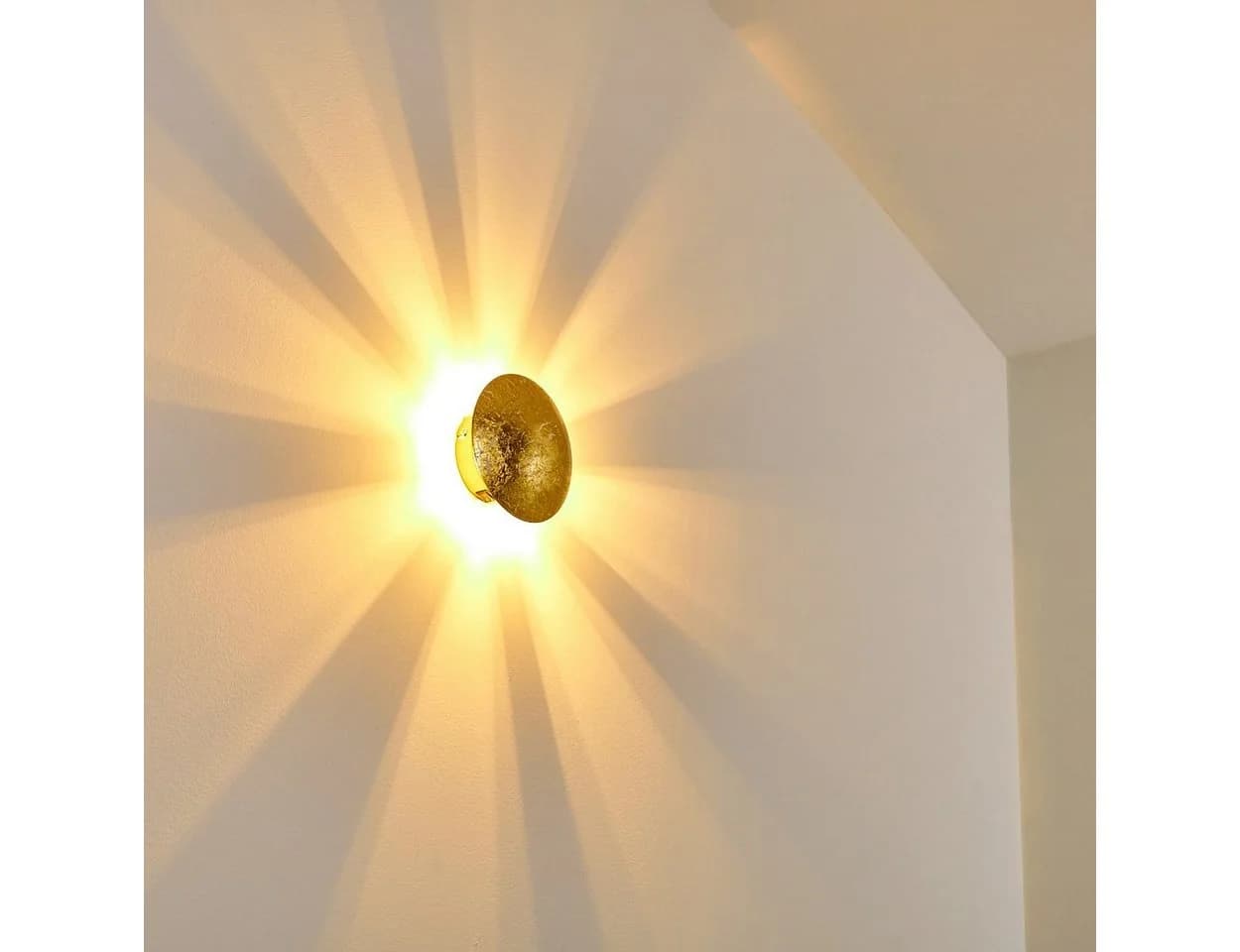 hofstein Wandleuchte »Godo« Gold Metall Rund Wandlampe - Bild 4