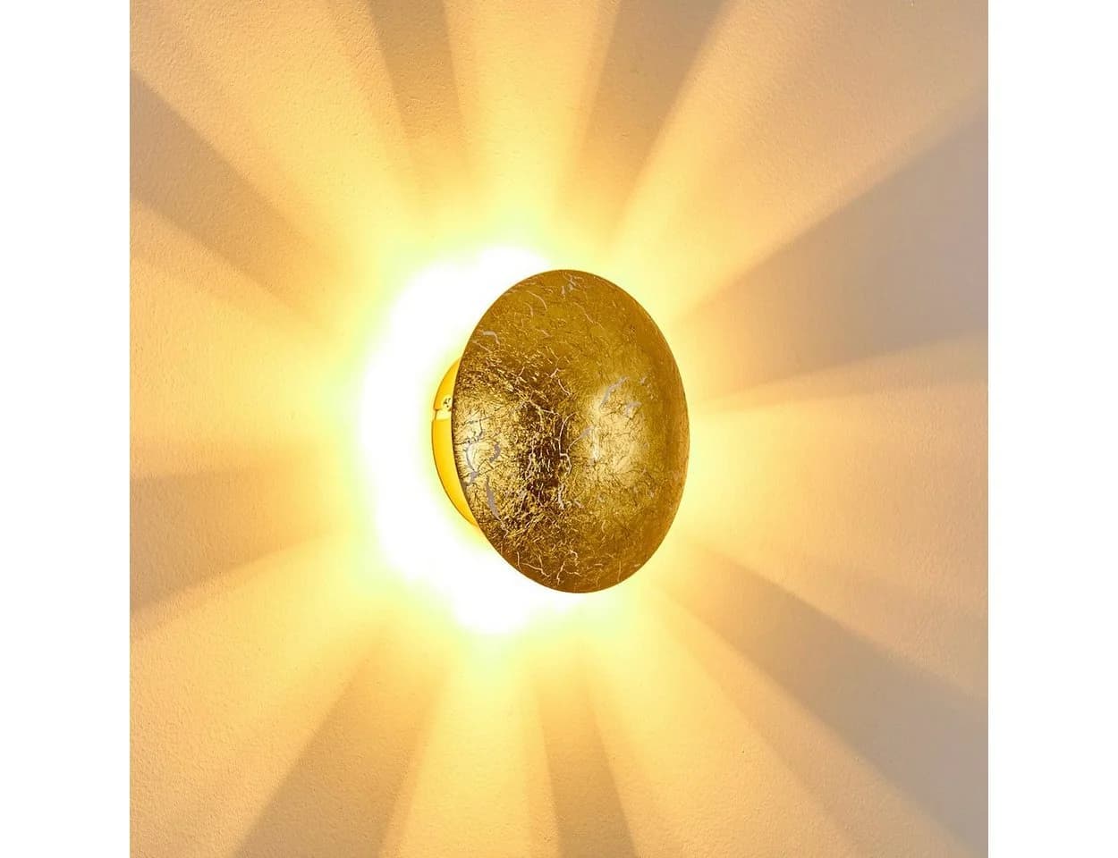 hofstein Wandleuchte »Godo« Gold Metall Rund Wandlampe - Bild 5