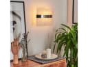 hofstein Wandleuchte Cusighe Glas Metall Chrom Weiß Dimmbar E27 Bild 2