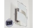 hofstein Wandleuchte Cusighe Glas Metall Chrom Weiß Dimmbar E27 Bild 4