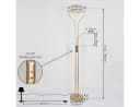 hofstein Stehleuchte Giralba Dimmbar Messing Weiß LED Bild 5