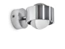 hofstein Wandleuchte »Osacca« Silber Metall-Lampe mit Glas-Schirm Bild 1