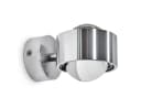 hofstein Wandleuchte »Osacca« Silber Metall-Lampe mit Glas-Schirm Bild 2
