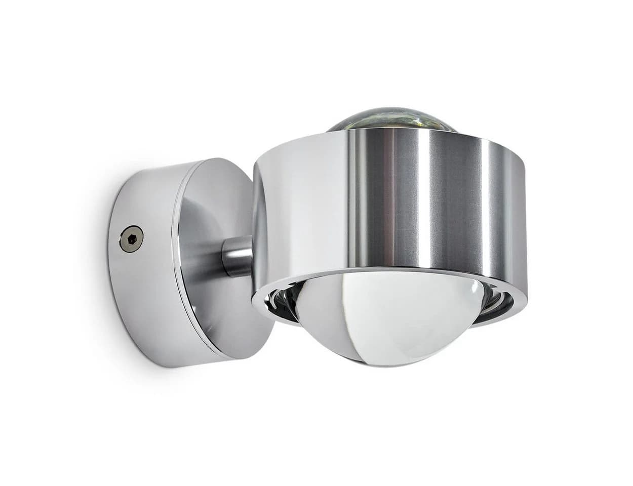 hofstein Wandleuchte »Osacca« Silber Metall-Lampe mit Glas-Schirm - Bild 2