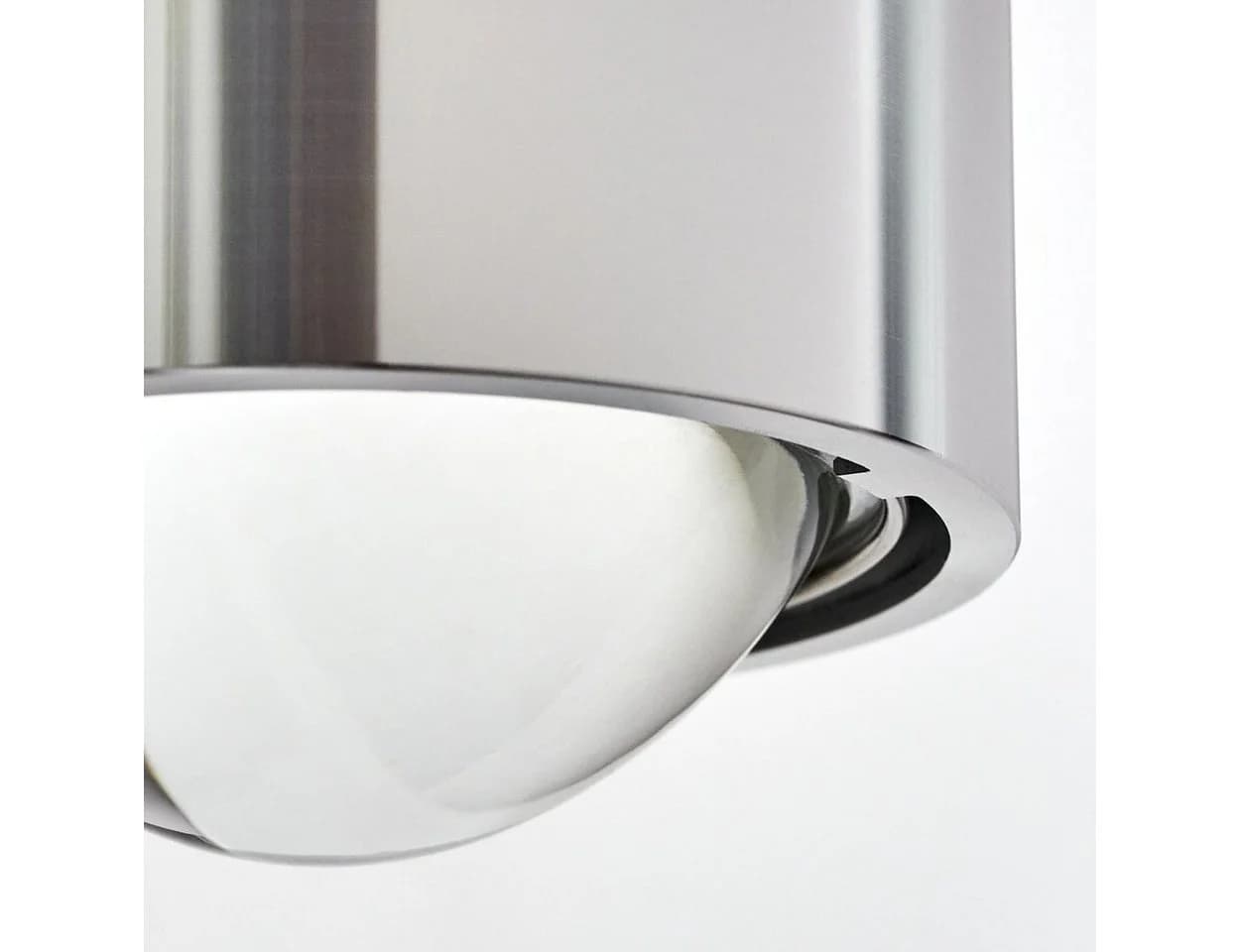 hofstein Wandleuchte »Osacca« Silber Metall-Lampe mit Glas-Schirm - Bild 5