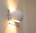 hofstein Wandleuchte »Scorzo« Weiß Gips Up & Down Bild 1