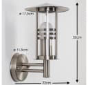hofstein Außen-Wandleuchte Latiano Edelstahl Klarglas E27 Bild 3