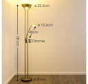 hofstein Stehleuchte Roppa Altmessing Dimmbar LED Bild 3