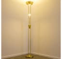 hofstein Stehleuchte Roppa Messing mit Dimmer und Lesearm Bild 4