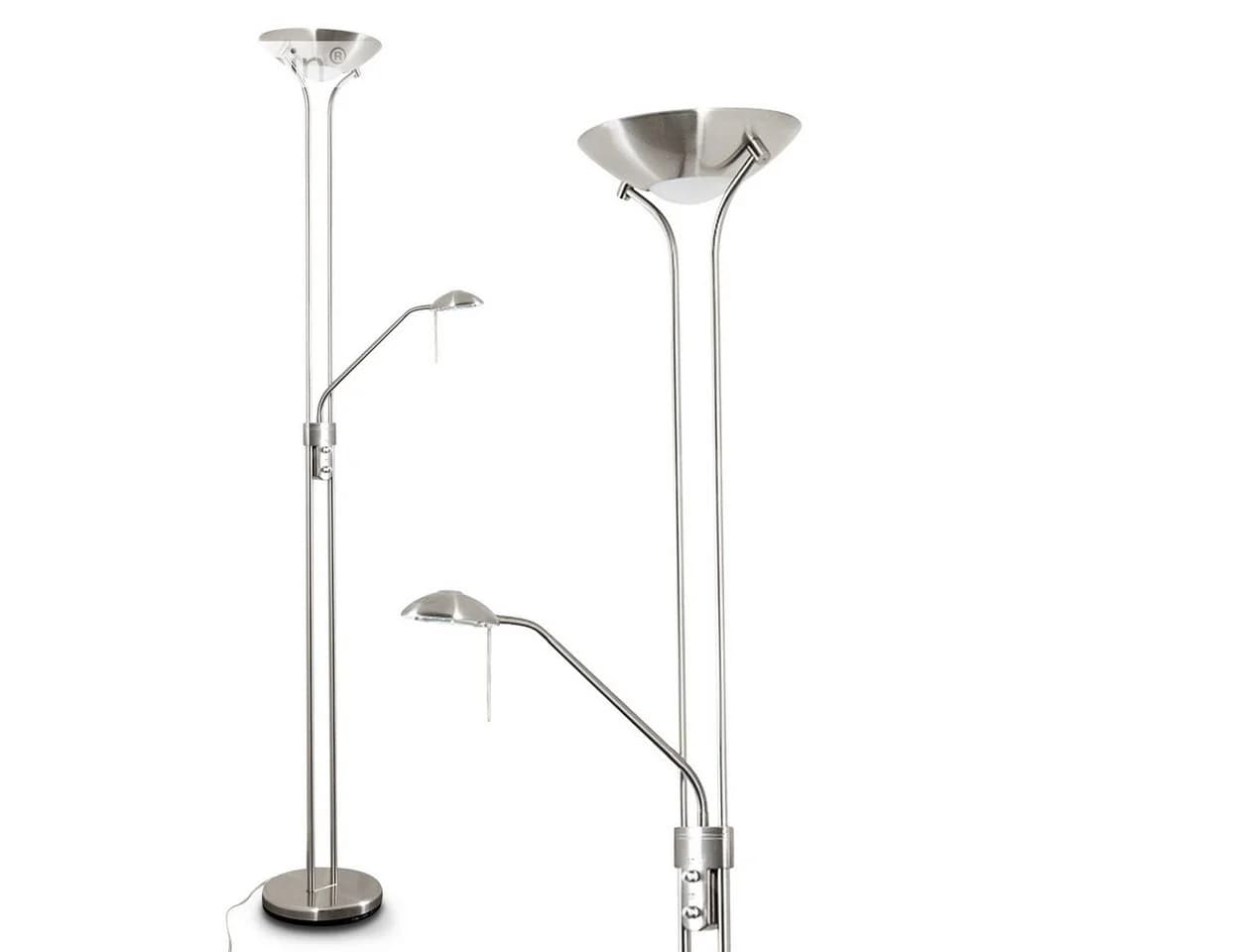 hofstein Stehleuchte Roppa dimmbar Nickel-Matt LED - Bild 2