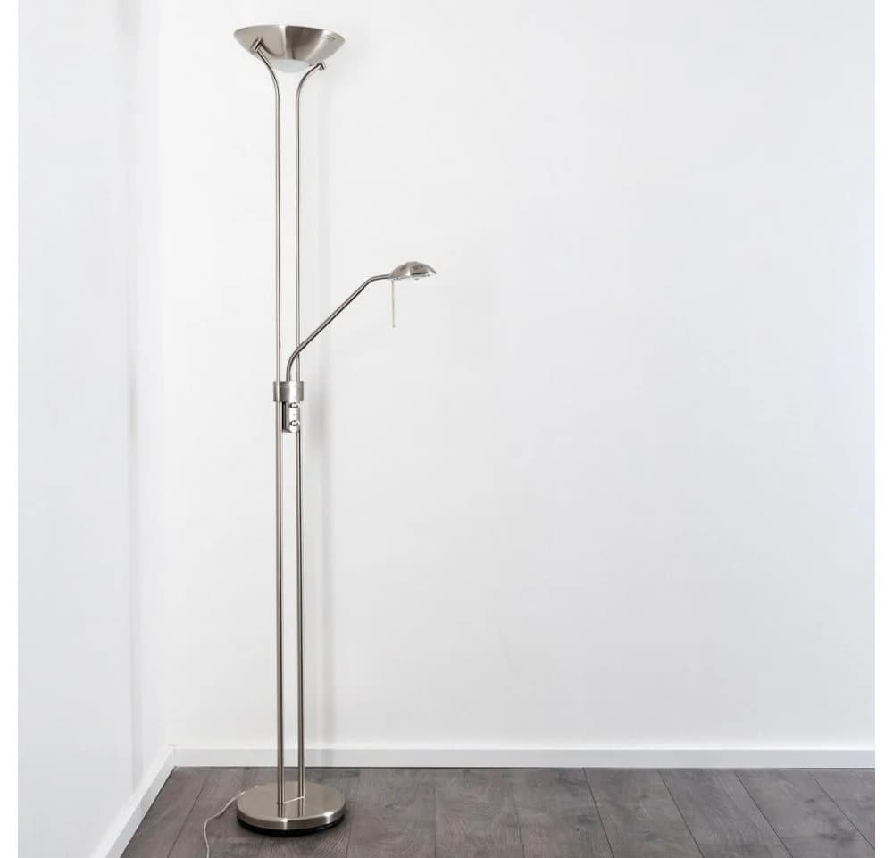 hofstein Stehleuchte Roppa dimmbar Nickel-Matt LED - Bild 5