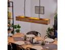 hofstein Pendelleuchte Spezia Schwarz/Natur Holz Metall 4x E27 Bild 1